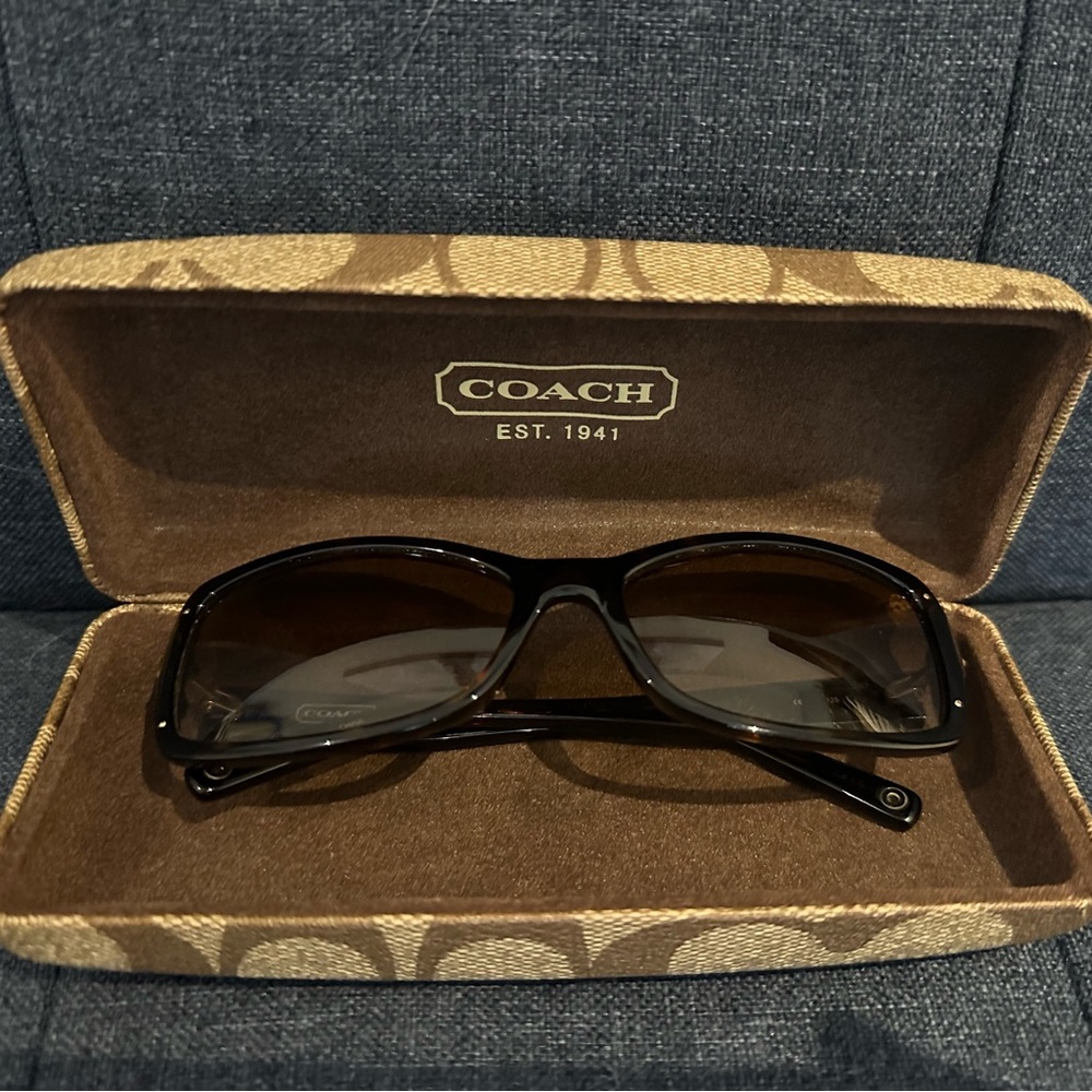 Coach Brown Gradient Sunglasses with Black Frame
